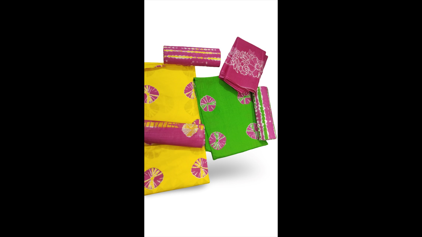 Women’s Pure Cotton Printed Unstitched Suit Set (Salwar, Kameez & Dupatta Material)